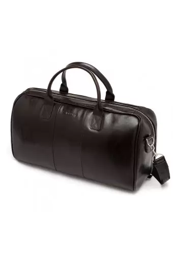 Podróżna torba ze skóry brodrene smooth leather r10 ciemny brąz