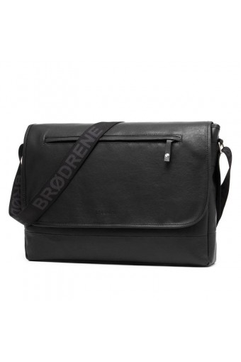 Męska torba listonoszka na ramię torba na laptopa brodrene b14 czarna